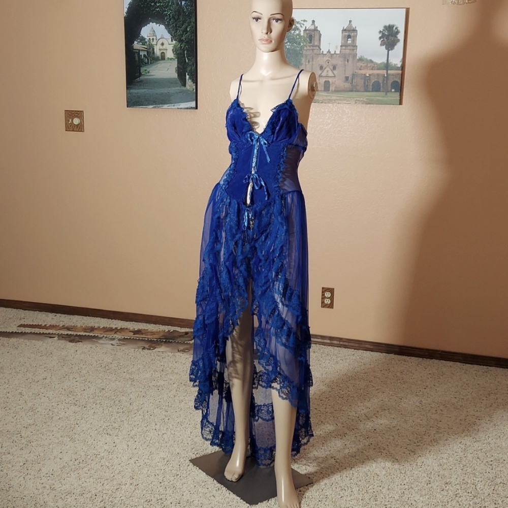 Velvet And Lace Negligee